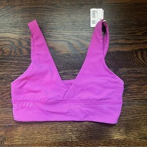 NWT Lululemon Pink Align V neck Bra  A/B size 10 (Medium)